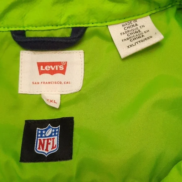Levis Seattle Seahawks 100% Cotton Shirt Jacket - Picture 3 of 6